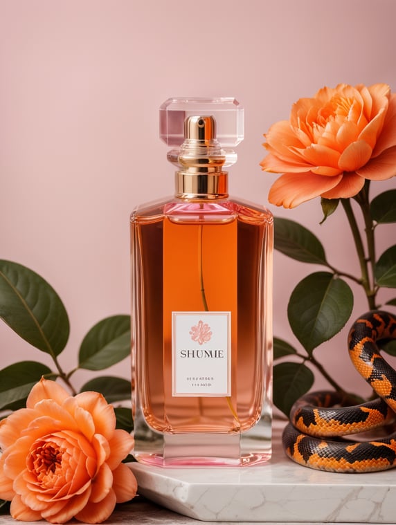 Pink and orange Floral background...
