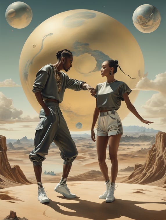 male and female hip hop dancers i...