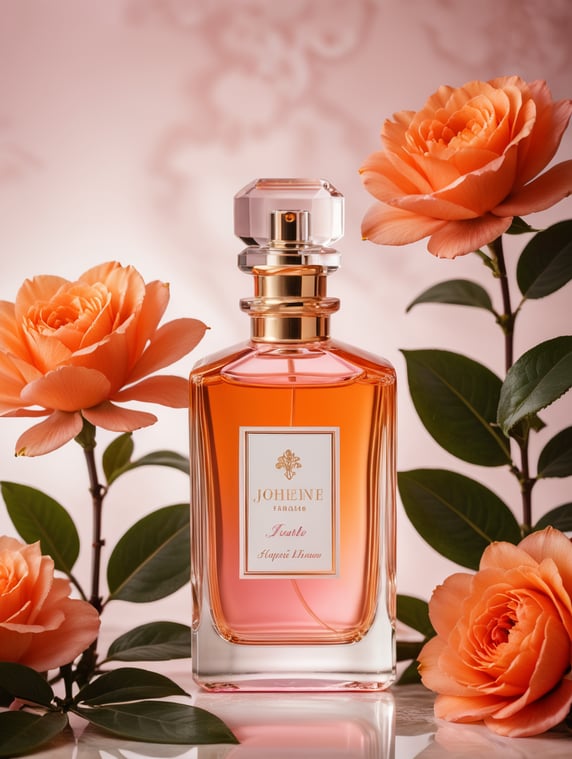 Pink and orange Floral background...