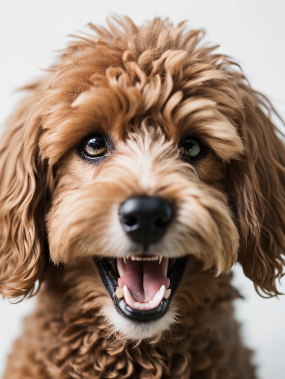australian labradoodle seat smili...