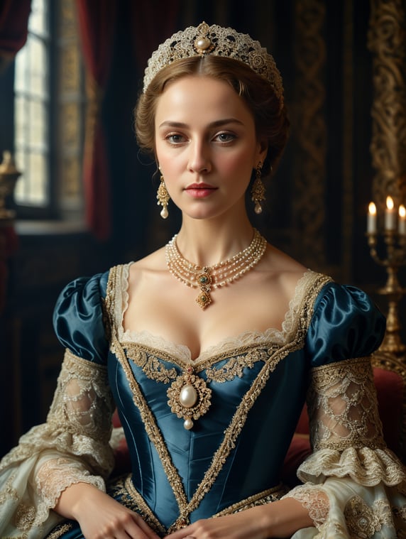 Renaissance Portrait: A regal, oi...