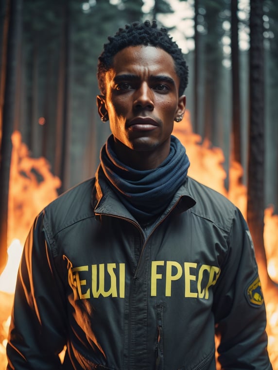 epic portrait of a Firefighter, c...