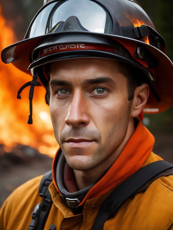 epic portrait of a Firefighter, c...