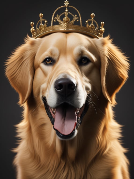golden retriever in a Memoji styl...