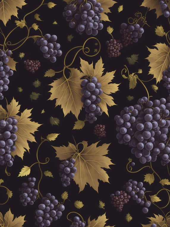 seamless pattern grape flat vecto...