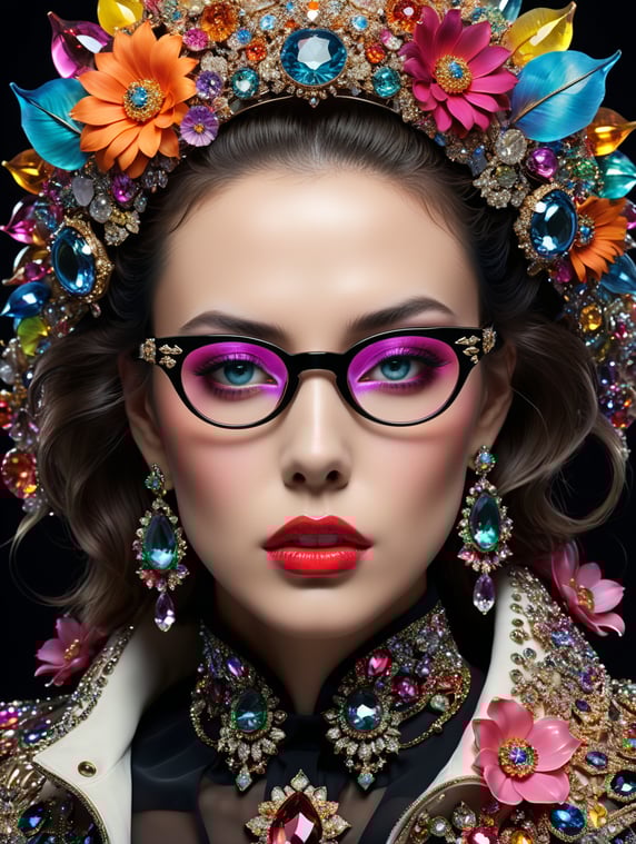 insane bizzare eyeglasses, crysta...