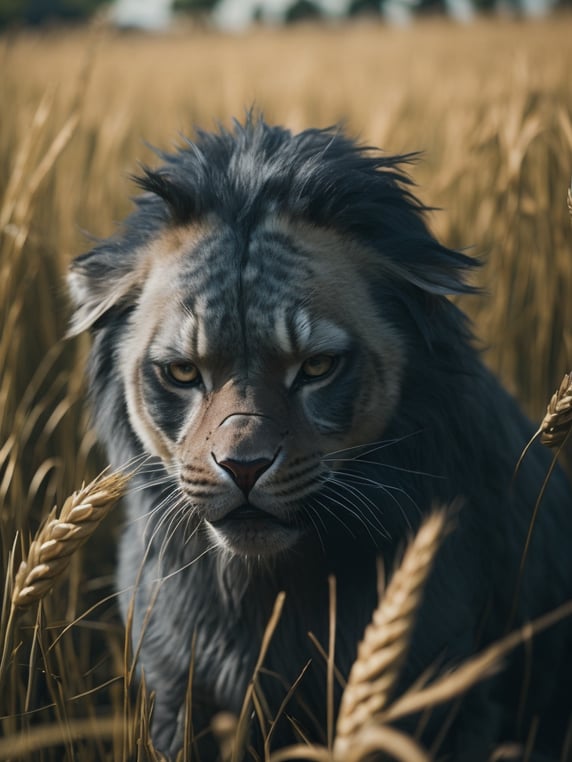 Blurred landscape of field with w...