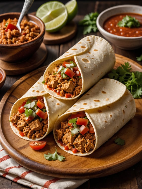 two tacos of (((Ground chicken wi...