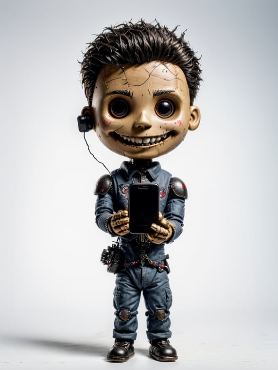 white background voodoo doll basi...