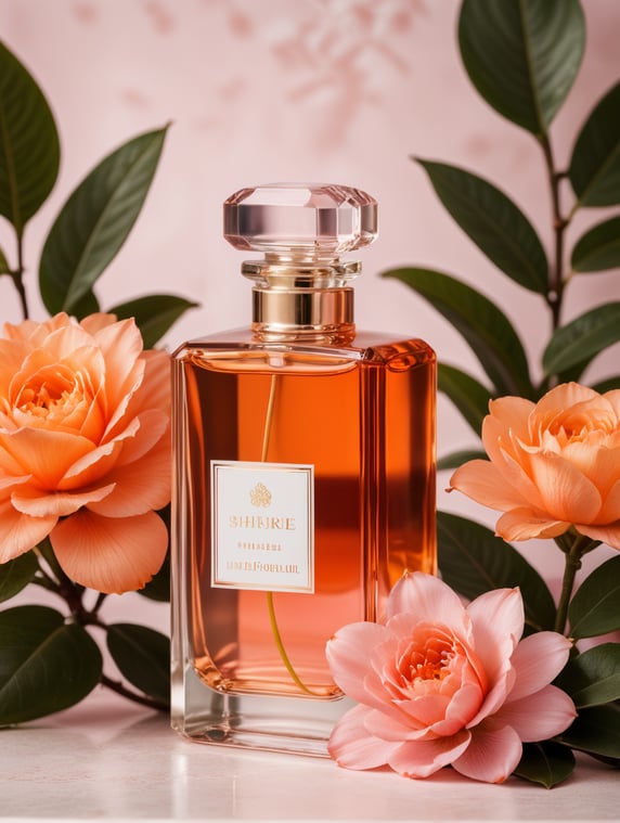 Pink and orange Floral background...