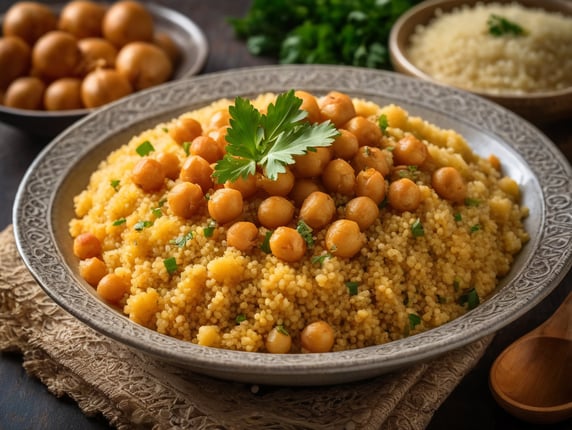couscous, libyan dish, onion, Chi...