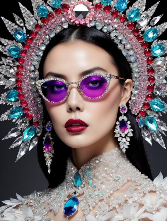 insane bizzare eyeglasses, crysta...