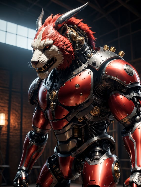 A man with an animal head + with ...