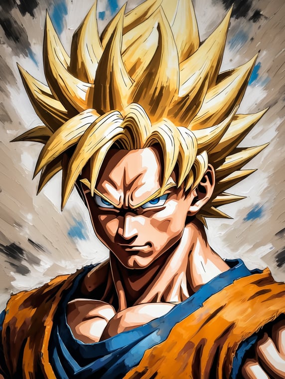Super saiyan goku painted by Van ...