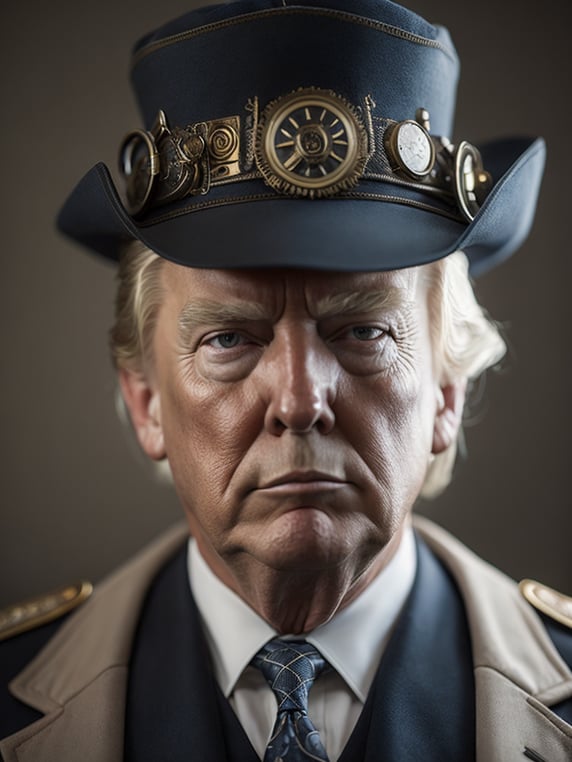 Donald Trump Steampunk vintage po...