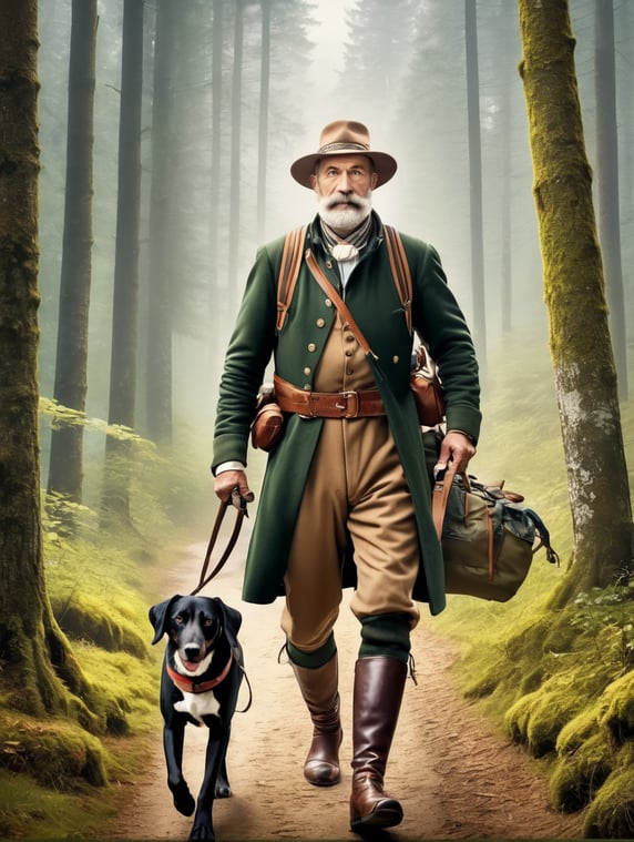 Retro poster an old Austrian hunt...