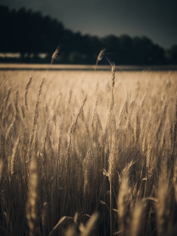 Blurred landscape wheat field