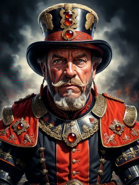 This artwork of a Beefeater by Ge...