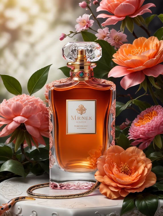 Luxury perfume bottle with blanc ...