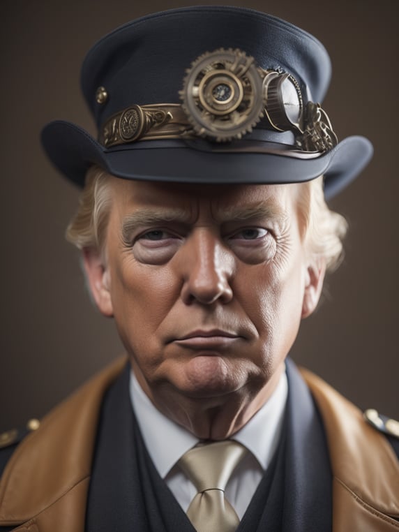 Donald Trump Steampunk vintage po...