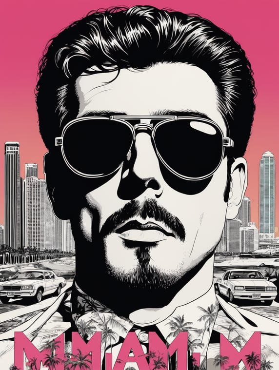 Miami 1984 cocaine eye-catching p...