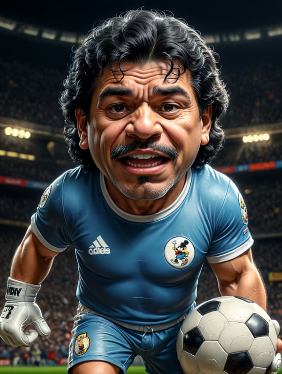 Diego Armando Maradona as A carto...