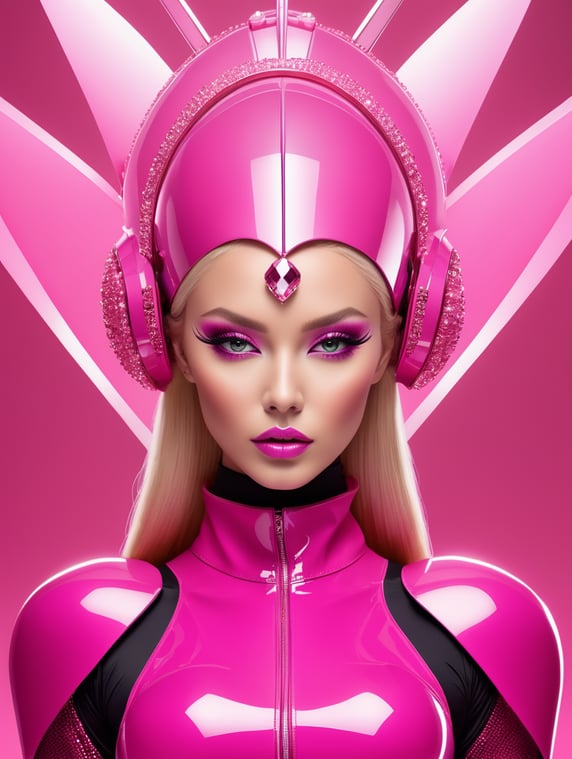 A beautiful blonde female pop art...