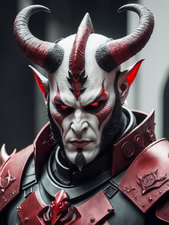 devil like man with red skin and ...