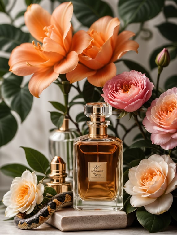 Floral background with modern per...