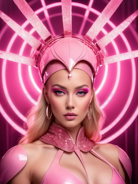 A beautiful blonde female pop art...