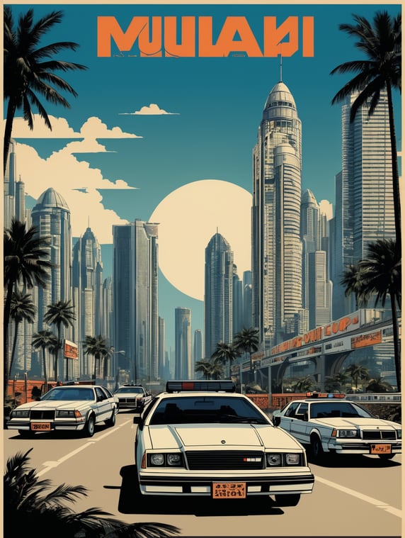 Robocop 1984 style eye-catching p...