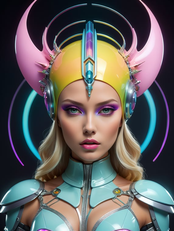 A beautiful blonde female pop art...