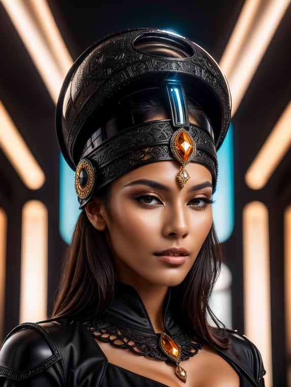 A tan skin moroccan female all bl...