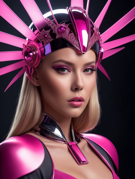 A beautiful blonde female pop art...