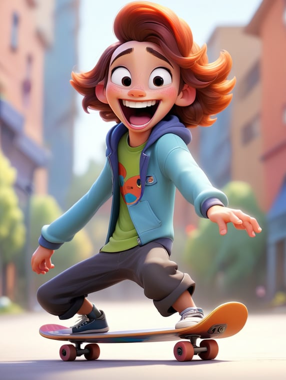 Anime 28 years old skateboarder c...