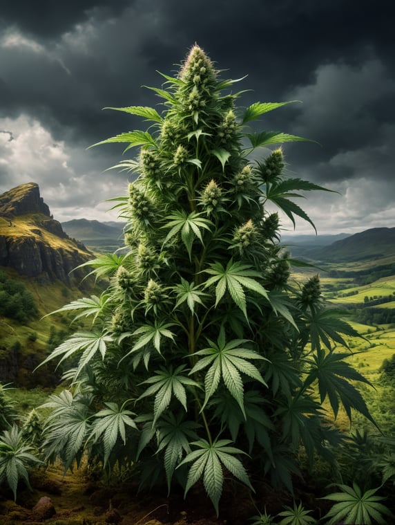 Image of a cannabis plant growing...