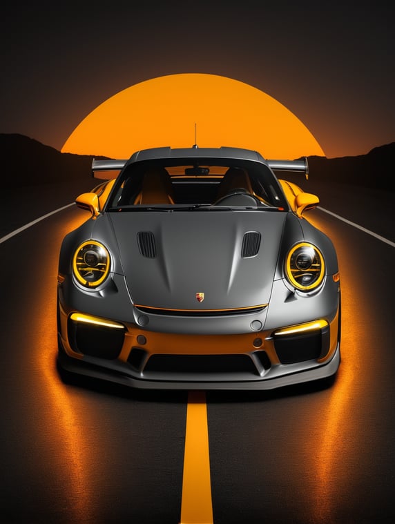 Porsche 911 rsr signal orange dar...