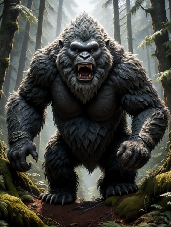 create a hyper real small yeti in...