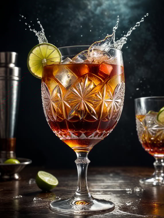 cocktail drink glass vintage with...