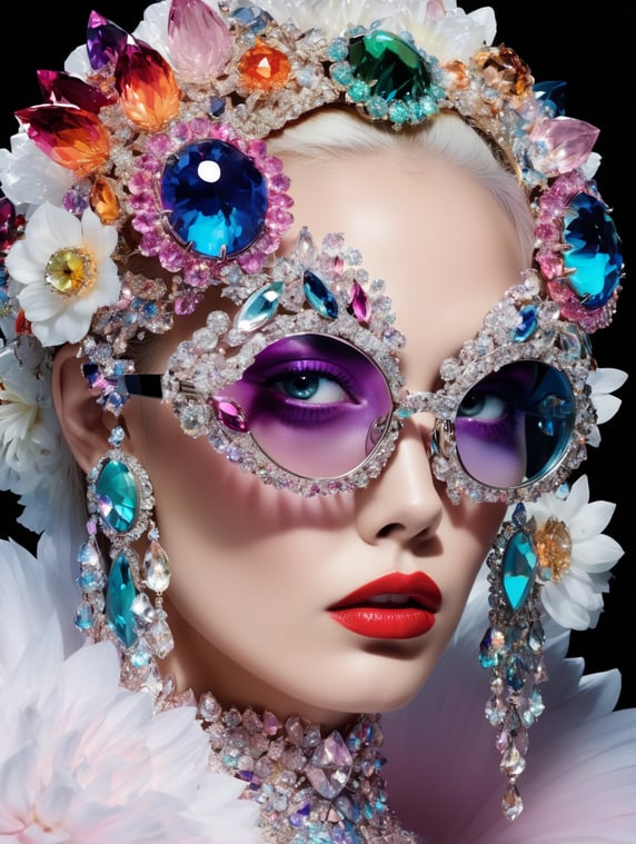 insane bizzare eyeglasses, crysta...