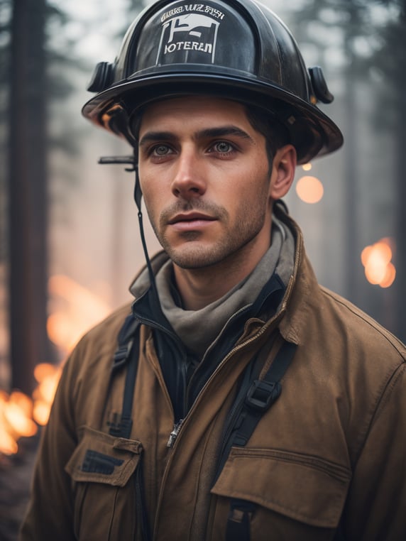 epic portrait of a Firefighter, c...