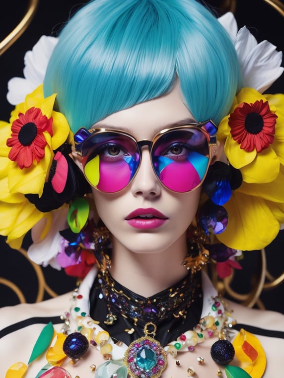 insane bizzare eyeglasses, crysta...