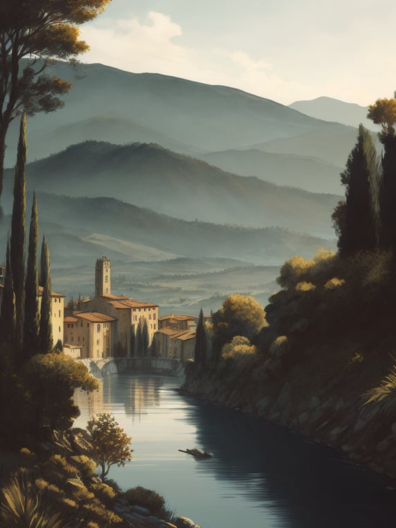 Italian landscape tuscany, photor...