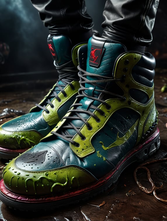 realistic photo of shoes make fro...