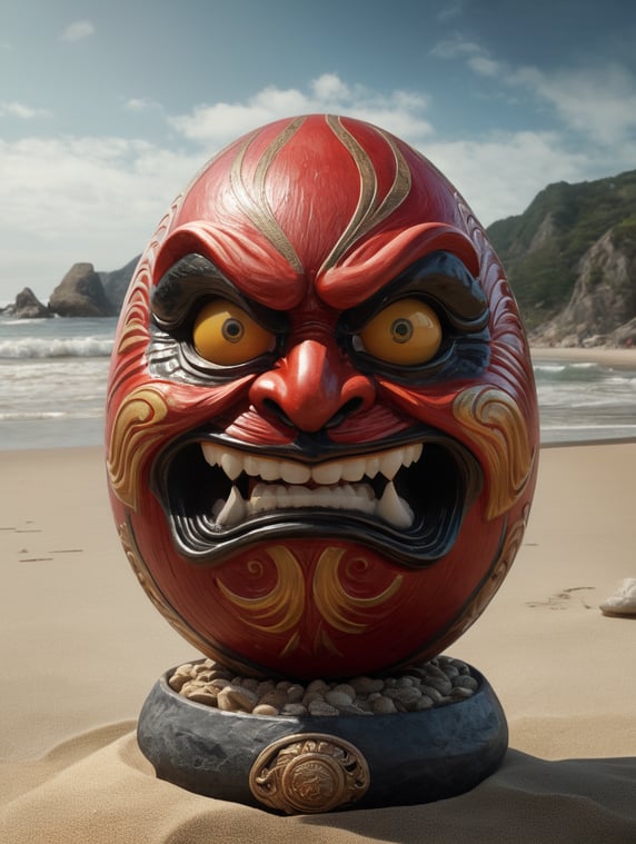 Japanese daruma figure as an egg....