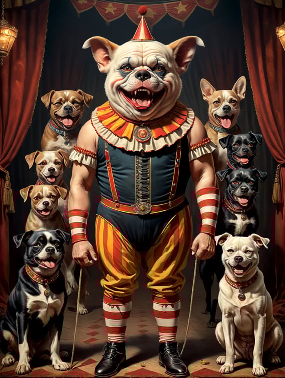 Vintage style circus sideshow pos...