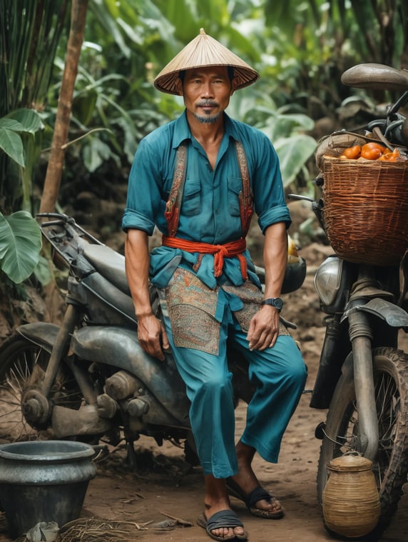 Vietnam, 40 year old man, working...
