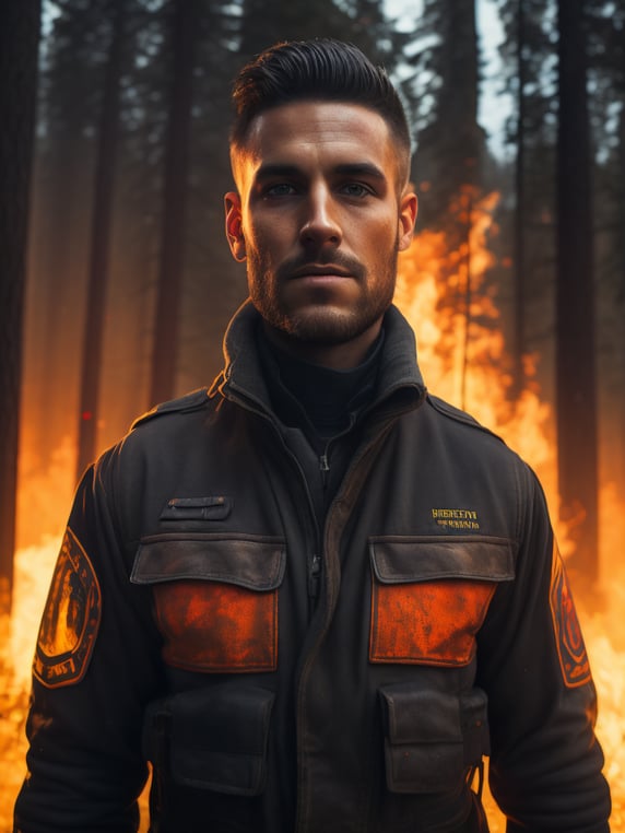 epic portrait of a Firefighter, c...