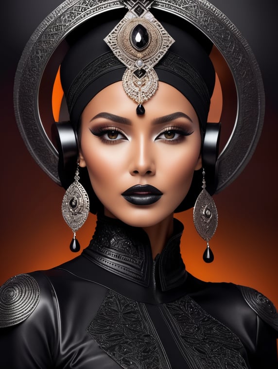 A tan skin moroccan female all bl...