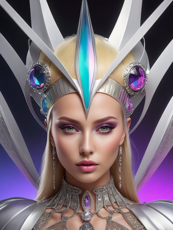 A beautiful blonde female pop art...